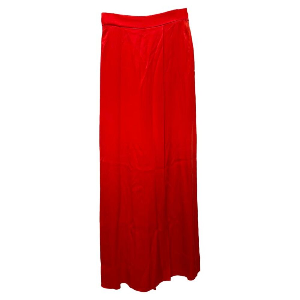 Temperley London  Wide-Leg Trousers in Red Silk